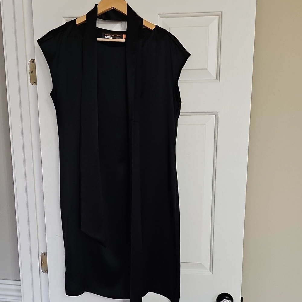 Black Silk Sleeveless Dress